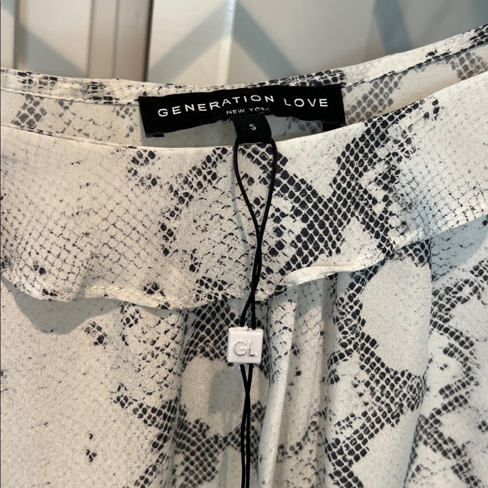Generation Love Monochrome Snakeskin Top